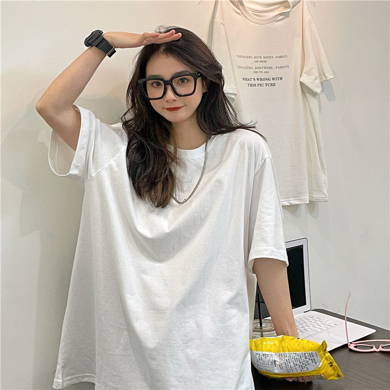 Outlet Short sleeve loose Korean style T-shirt for women