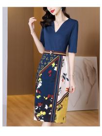 Outlet Long slim lady spring summer middle-aged fashion dress