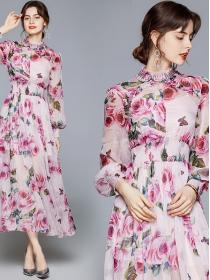 For Sale Chiffon Fashion Show Waist Maxi 2pcs Dress