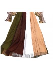 On Sale Color Matching Mesh Matching Nobel Dress 