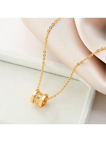 2022 Korean fashion 18 k gold plated Nut Simple crystal Elegant Women Jewelry Accessories Necklac...