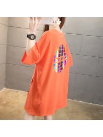 Outlet Short sleeve Korean style summer printing loose T-shirt