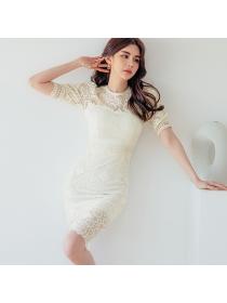 Outlet Long Korean style summer slim fashion dress for women