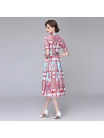 Outlet Elegant printing temperament dress