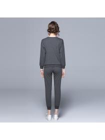 Outlet Casual European style slim fashion pants 2pcs set