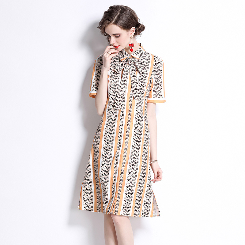 Outlet Fashion spring loose printing dress