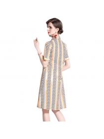 Outlet Fashion spring loose printing dress