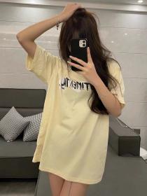 Outlet Cotton combed two-sided printing T-shirt for women