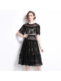 Outlet Fashion lace formal dress slim temperament long dress