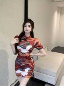 Outlet Slim maiden temperament dress fashion light cheongsam
