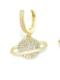 Korean fashion Fashion Earrings 18K Gold Plated Zircon Ball Earrings for Women