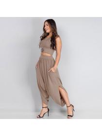 Outlet Large yard vest fashion harem pants 2pcs set for women