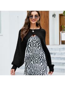 Outlet Spring new Matching knitted blouse loose high waist knitted shawl