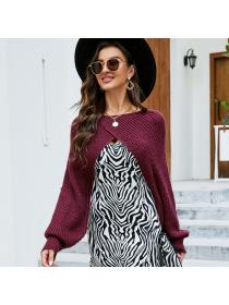 Outlet Spring new Matching knitted blouse loose high waist knitted shawl