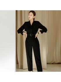 Outlet Women's Autumn new temperament slim  pants fashion jumpsuit