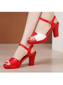Outlet Summer new open toe matching fish mouth sandals for women