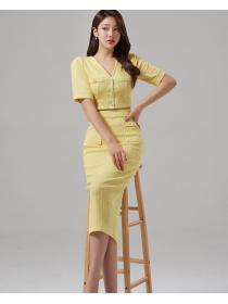On Sale Slim Pure Color Leisure Style Knitting Suits 