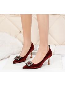 Outlet Korean  fashion pointed toe high-heeled shoes nightclub banquet rhinestone shoes