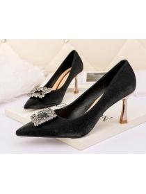 Outlet Korean  fashion pointed toe high-heeled shoes nightclub banquet rhinestone shoes