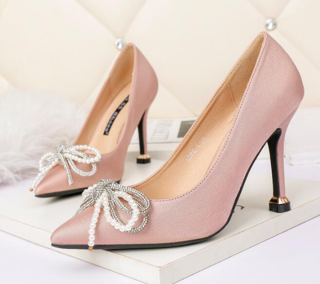 Outlet Women's sexy pointed toe high heels rhinestone shoes