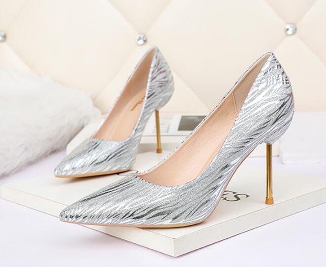 Outlet Sexy pointed toe high heels nightclub women's  banquet shoes