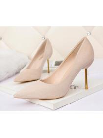 Outlet Korean fashion pointed toe suede high heels nightclub professional women's OL  shoes