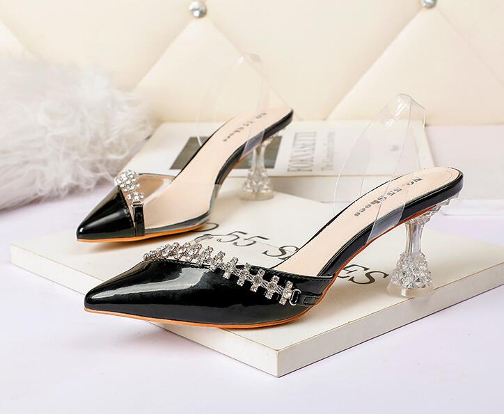 Outlet Sexy pointed high heels stiletto heels slim nightclub shoes