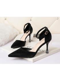 Outlet Korean fashion pointed toe high-heeled professional  OL shoes