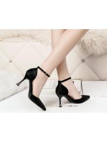 Outlet Korean fashion pointed toe high-heeled professional  OL shoes