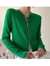 On Sale zipped slim knitted sweater