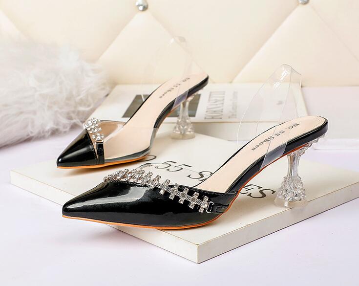 Outlet Sexy pointed nightclub sandals women's rhinestone   shoes