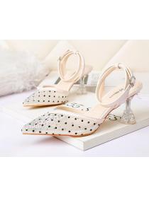 Outlet Korean fashion pointed toe shallow mouth high-heeled sandals