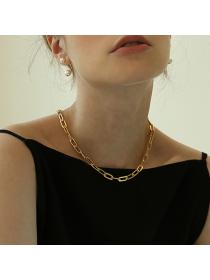 Vintage style clavicle necklace thick chain necklace for women