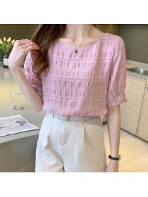 For Sale Chiffon Fashion Hollow Out Blouse 