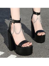 Outlet Chunky High Heel Platform Sexy Chain Sandals