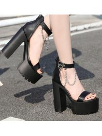 Outlet Chunky High Heel Platform Sexy Chain Sandals