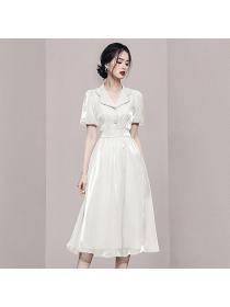 Summer fashion temperament slim Short-sleeved dress for women