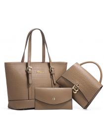 Outlet Crocodile pattern handbag fashion composite bag 3pcs set for women