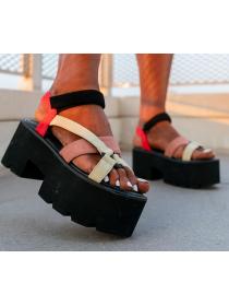 Outlet Chunky Heel Casual Platform High Heel Sandals