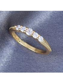 Fashion style zircon diamond heart refreshing ring