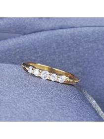 Fashion style zircon diamond heart refreshing ring