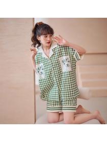 Fashion style homewear cotton Pajamas 2pcs set