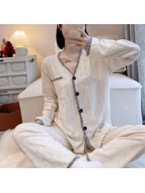 Fashion Comfy Cotton homewear Casual pajamas 2pcs set for women