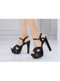 Outlet New fashion high heels platform chunky heel sandals