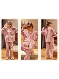 Outlet Soft Homewear spring and autumn pajamas 2pcs set for women