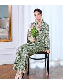 Fashion printed high-quality ice silk pajamas