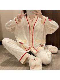 Outlet Homewear Soft cotton spring pajamas 2pcs set for women