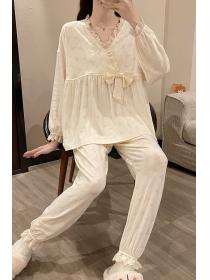 Outlet Spring cotton Casual homewear pajamas a set for women