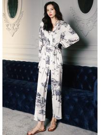 Outlet Fashion Casual pajamas 3pcs set for women