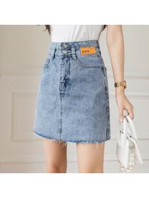 Fashion style High waist skirt Denim skirt for women